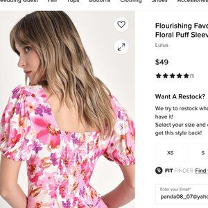 Lulus Woman Flower Crop Top, Size M, Flourishing Favorite Ivory and Pink Floral